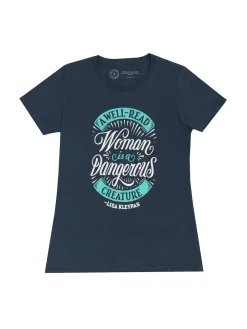 A Well-Read Woman is a Dangerous Creature Women's Crew T-Shirt