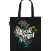Book Nerd Floral tote bag