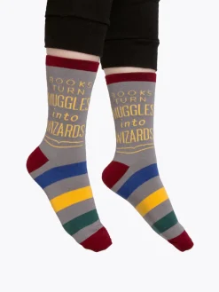Books Turn Muggles into Wizards socks