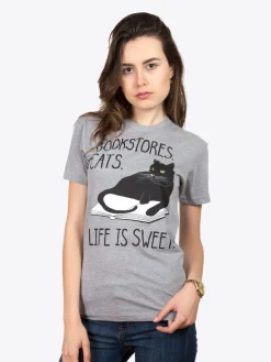 Bookstore Cats Unisex T-Shirt
