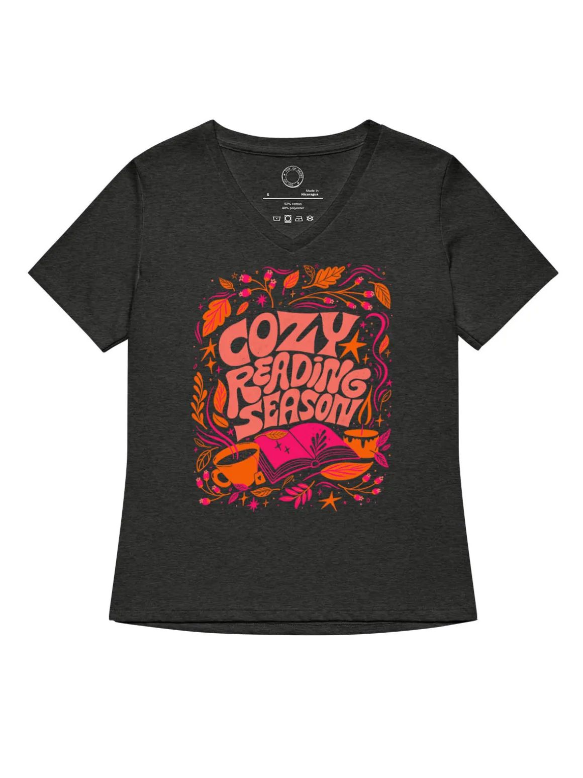 Cozy Reading Season Women's V-Neck T-Shirt (Print Shop)