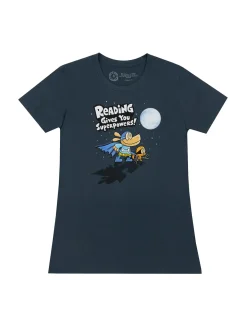 Dog Man: Reading Gives You Superpowers Women’s Crew T-Shirt