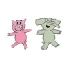ELEPHANT & PIGGIE enamel pin set