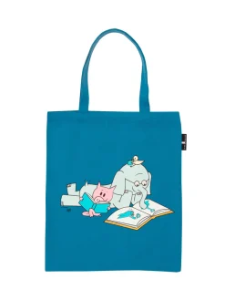 ELEPHANT & PIGGIE Read tote bag