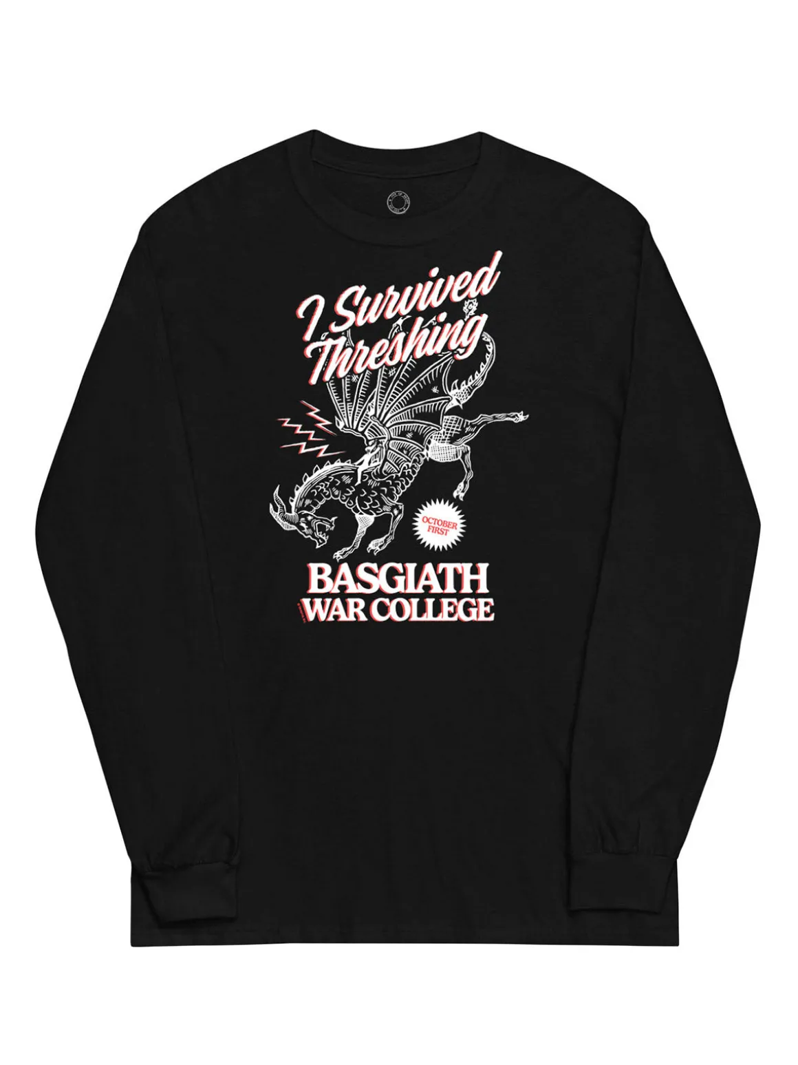 Fourth Wing: I Survived Threshing Unisex Long Sleeve (Print Shop)