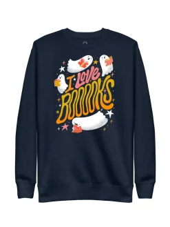 I Love Booooks Unisex Sweatshirt (Print Shop)