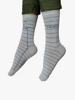 Library Card: Light Gray socks
