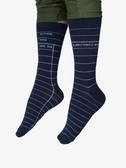 Library Card: Navy socks