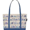 Pride and Prejudice Bookshelf large zippered tote