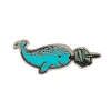 Read Like a Narwhal enamel pin