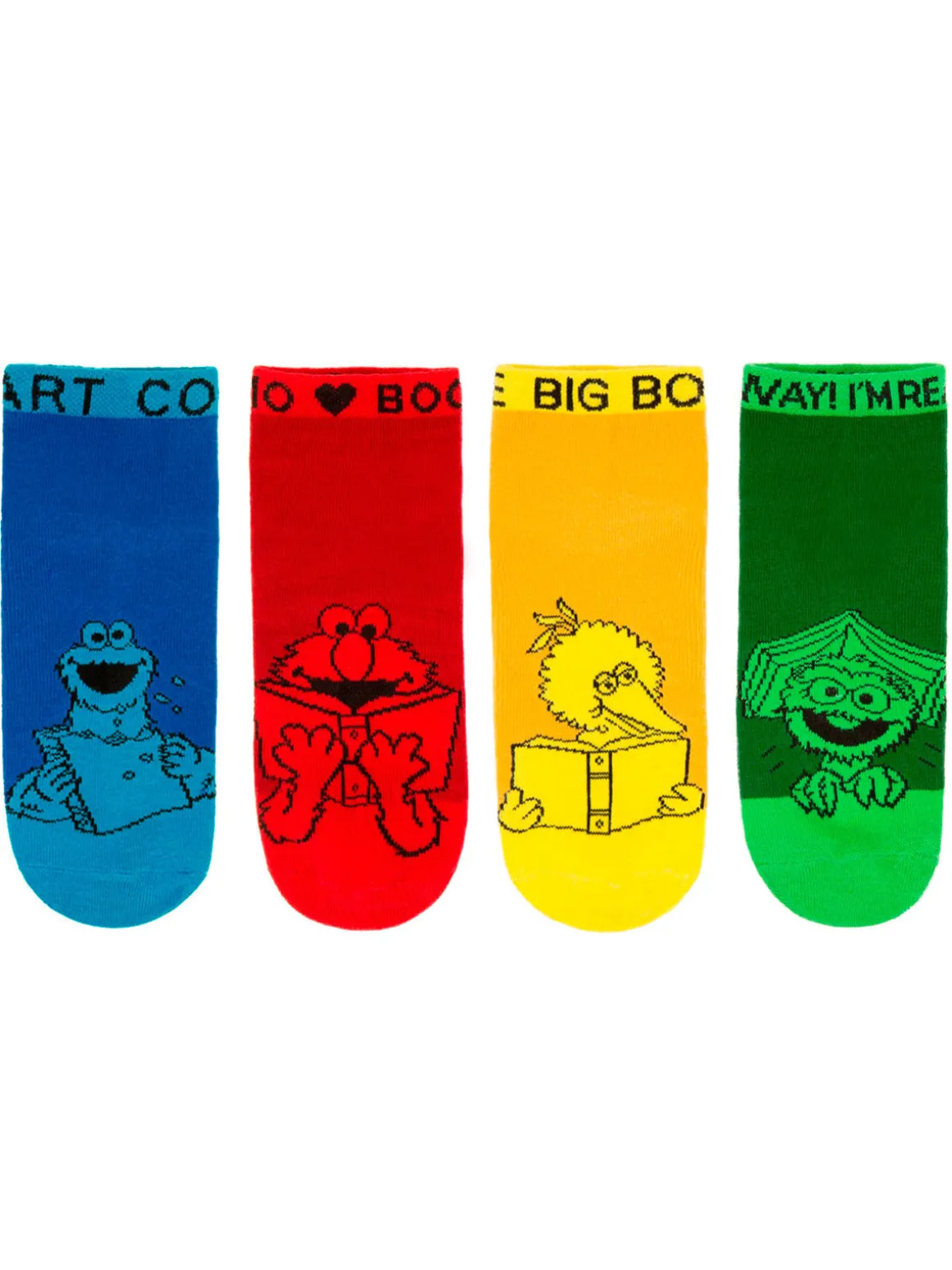 Sesame Street Adult Ankle Socks 4-pack