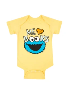 Sesame Street Cookie Monster - Me Love Books baby bodysuit