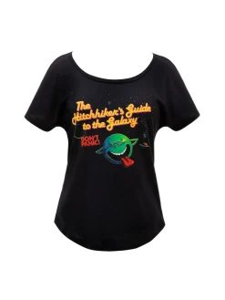 The Hitchhiker's Guide to the Galaxy Women’s (Black) Relaxed Fit T-Shirt