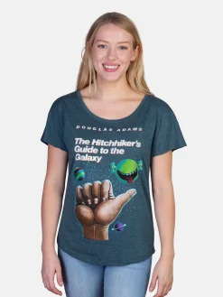 The Hitchhiker's Guide to the Galaxy Women’s (Indigo) Relaxed Fit T-Shirt